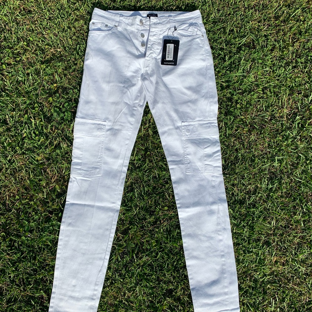 Skinny Stretch Stacked Leg Cargo Jeans